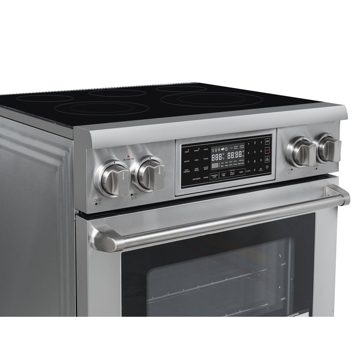 30 in. Electric Professional Range with Tilt Panel and Digital controls, Self - Cleaning, 16300W of Power, 240V in Stainless - Steel (KM - EPR - 30TDP - SS) - CulinaryProfis