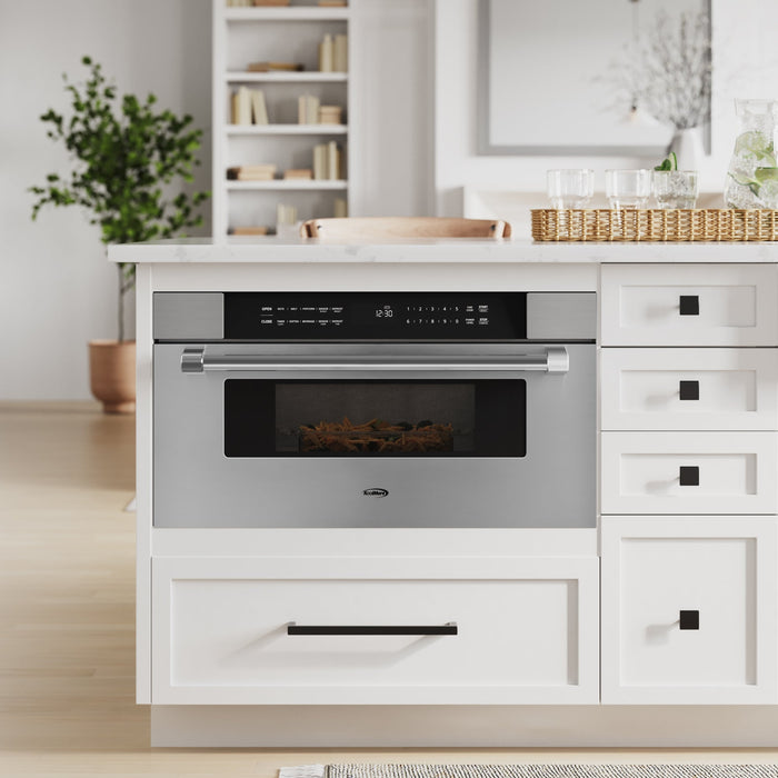 30 in. Microwave Drawer, 1.2 cu. ft. Capacity in Stainless - Steel (KM - MD30 - SS) - CulinaryProfis