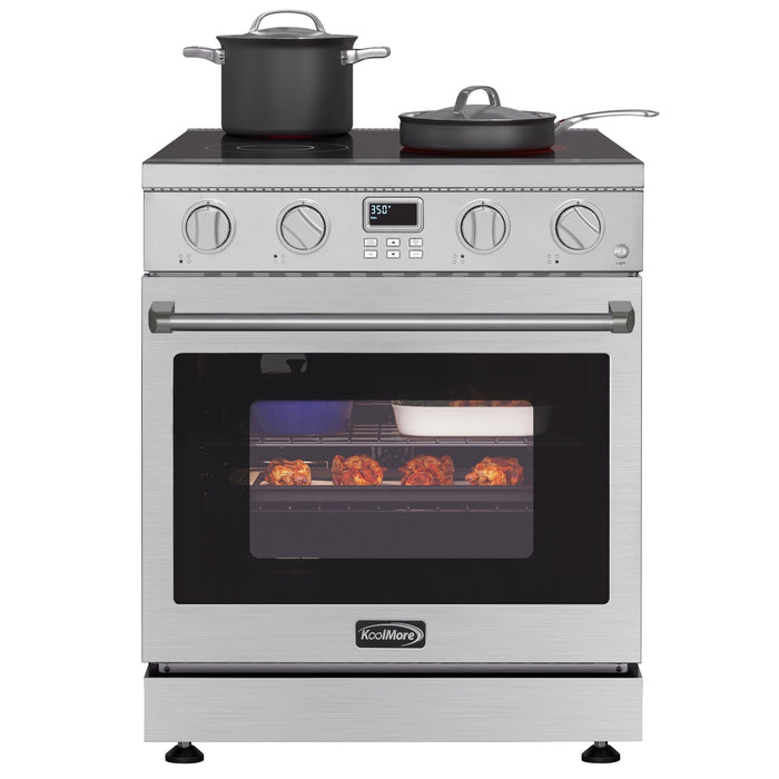 30 in. Professional Electric Range with 14900W of Power, 240V in Stainless - Steel (KM - EPR - 30AP - SS) - CulinaryProfis