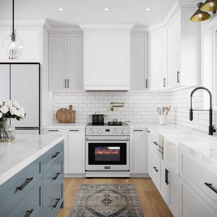 30 in. Professional Electric Range with 14900W of Power, 240V in Stainless - Steel (KM - EPR - 30AP - SS) - CulinaryProfis