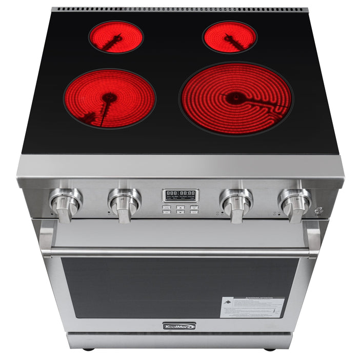 30 in. Professional Electric Range with 14900W of Power, 240V in Stainless - Steel (KM - EPR - 30AP - SS) - CulinaryProfis