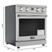30 in. Professional Electric Range with 14900W of Power, 240V in Stainless - Steel (KM - EPR - 30AP - SS) - CulinaryProfis