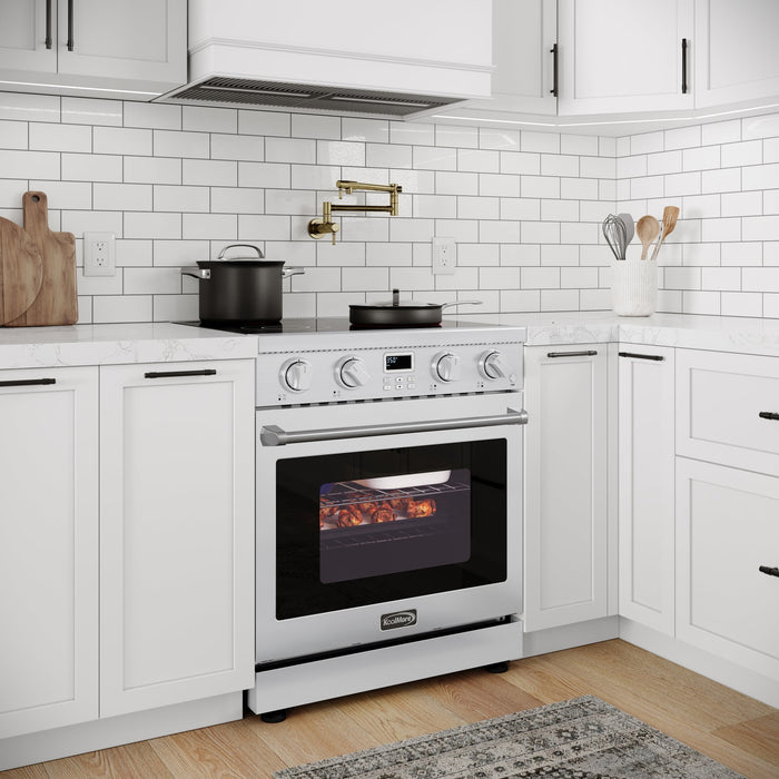 30 in. Professional Electric Range with 14900W of Power, 240V in Stainless - Steel (KM - EPR - 30AP - SS) - CulinaryProfis