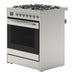 30 in. Stainless - Steel Professional Gas Range, KM - FR30G - SS. - CulinaryProfis