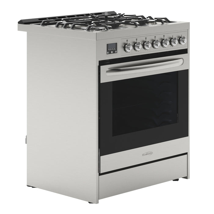 30 in. Stainless - Steel Professional Gas Range, KM - FR30G - SS. - CulinaryProfis