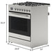 30 in. Stainless - Steel Professional Gas Range, KM - FR30G - SS. - CulinaryProfis