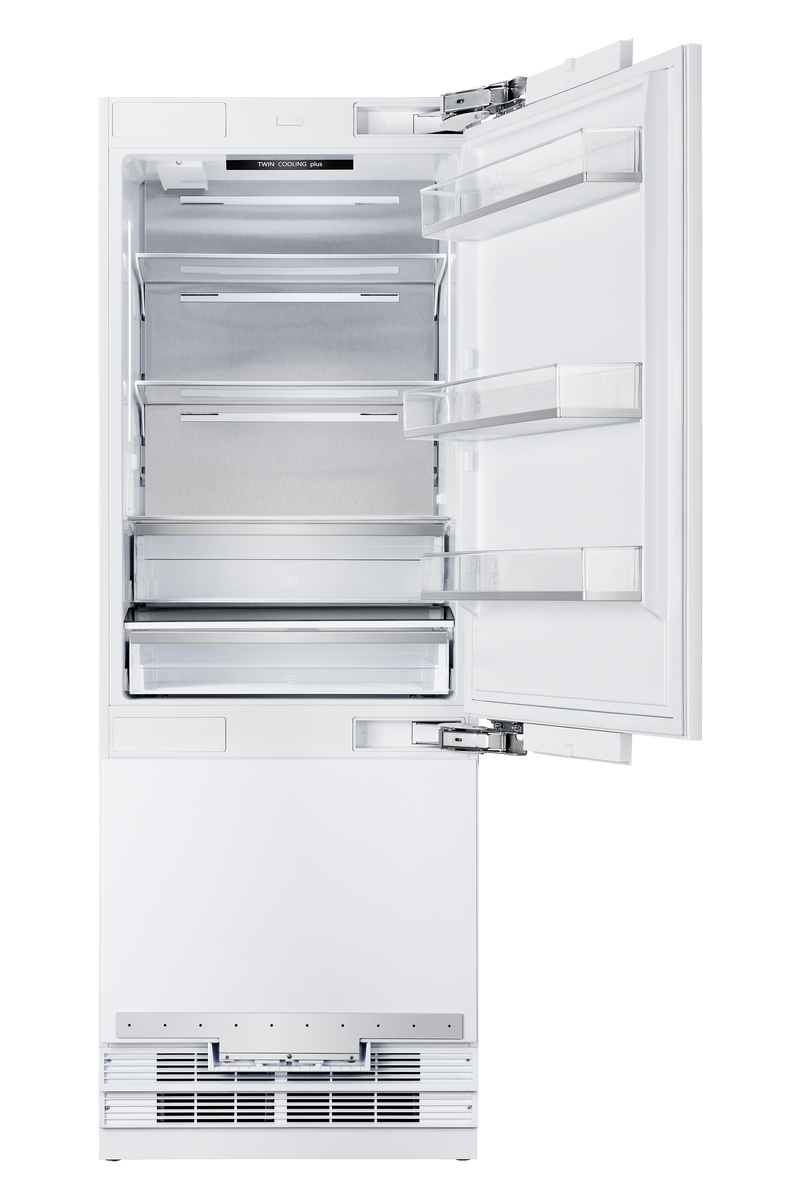 30” Built-In Refrigerator and Freezer with Ice-Maker and Water Dispenser - Panel Ready Induction Hardware
