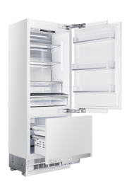 30” Built-In Refrigerator and Freezer with Ice-Maker and Water Dispenser - Panel Ready Induction Hardware