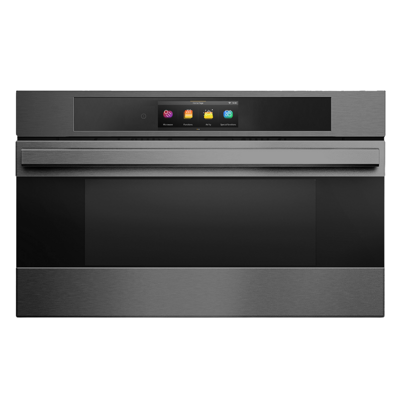 30" Smart Drawer Microwave in Black Stainless Steel Induction Hardware