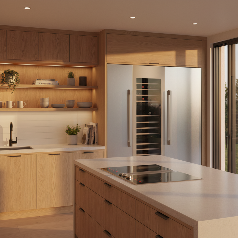 18'' Freezer Built-In Column with Ice Maker - Stainless Steel Induction Hardware