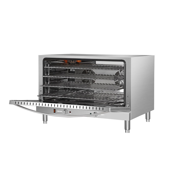 32 in. Countertop Convection Oven, Holds Full Size Pans, 4 Racks and 3500W of Power, 240V in Stainless - Steel (KM - CTCO - 44) - CulinaryProfis