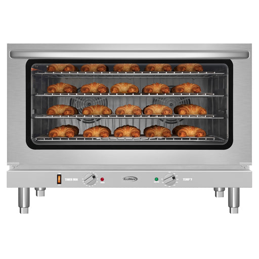 32 in. Countertop Convection Oven, Holds Full Size Pans, 4 Racks and 3500W of Power, 240V in Stainless - Steel (KM - CTCO - 44) - CulinaryProfis