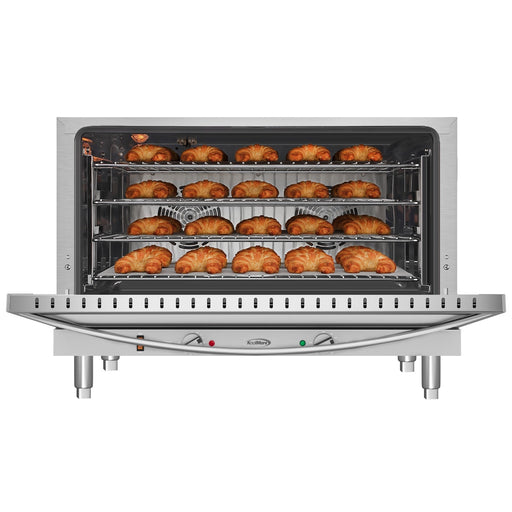 32 in. Countertop Convection Oven, Holds Full Size Pans, 4 Racks and 3500W of Power, 240V in Stainless - Steel (KM - CTCO - 44) - CulinaryProfis
