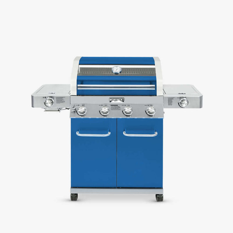 35633B | Matte Blue Infrared Propane Gas Grill Monument Grills
