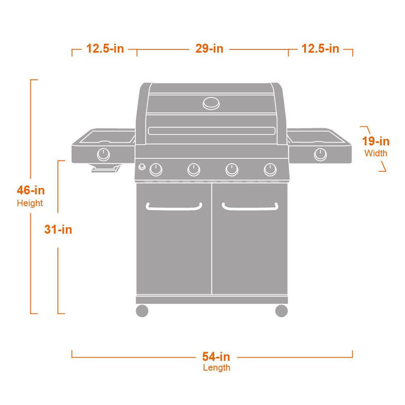 35633B | Matte Blue Infrared Propane Gas Grill Monument Grills