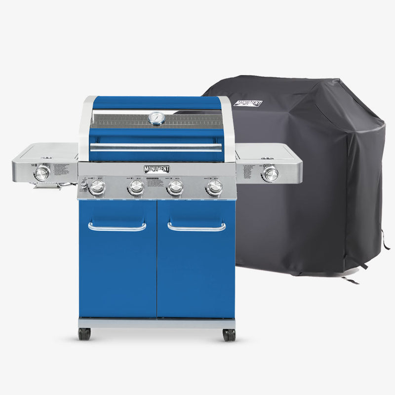35633B | Matte Blue Infrared Propane Gas Grill Monument Grills