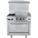36" 2 Burner Commercial Natural Gas Range with 24" Griddle and Oven - 131,000 BTU - CulinaryProfis