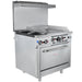 36" 2 Burner Commercial Natural Gas Range with 24" Griddle and Oven - 131,000 BTU - CulinaryProfis