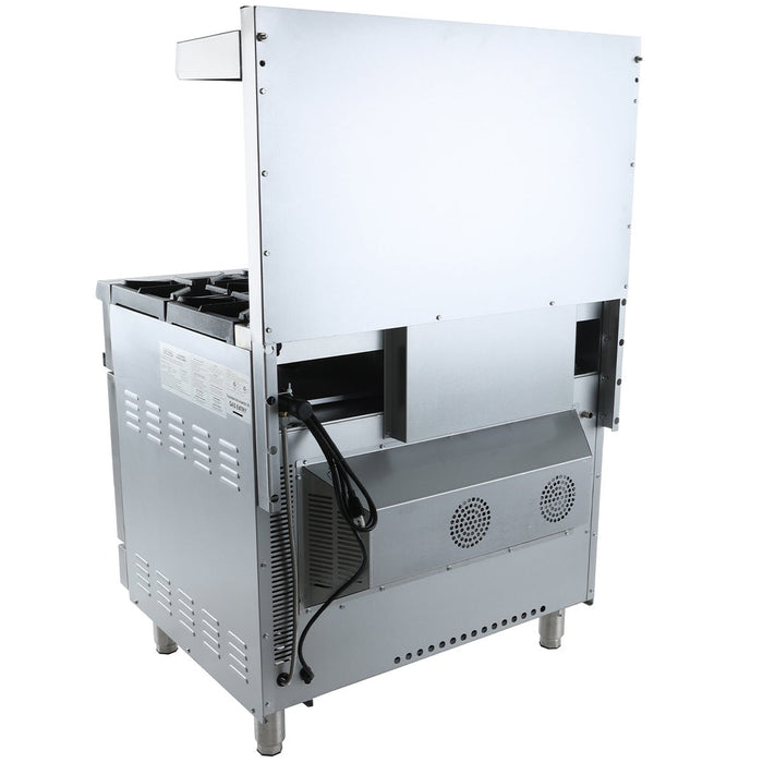 36" 6 Burner Commercial Natural Gas Range with Convention Oven Base - 211,000 BTU - CulinaryProfis