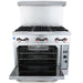 36" 6 Burner Commercial Natural Gas Range with Convention Oven Base - 211,000 BTU - CulinaryProfis