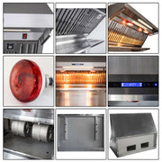 FORNO Savona - 36" Wall Mount Range Hood Baffle Filter & Back Splash, FRHWM5029-36 FORNO