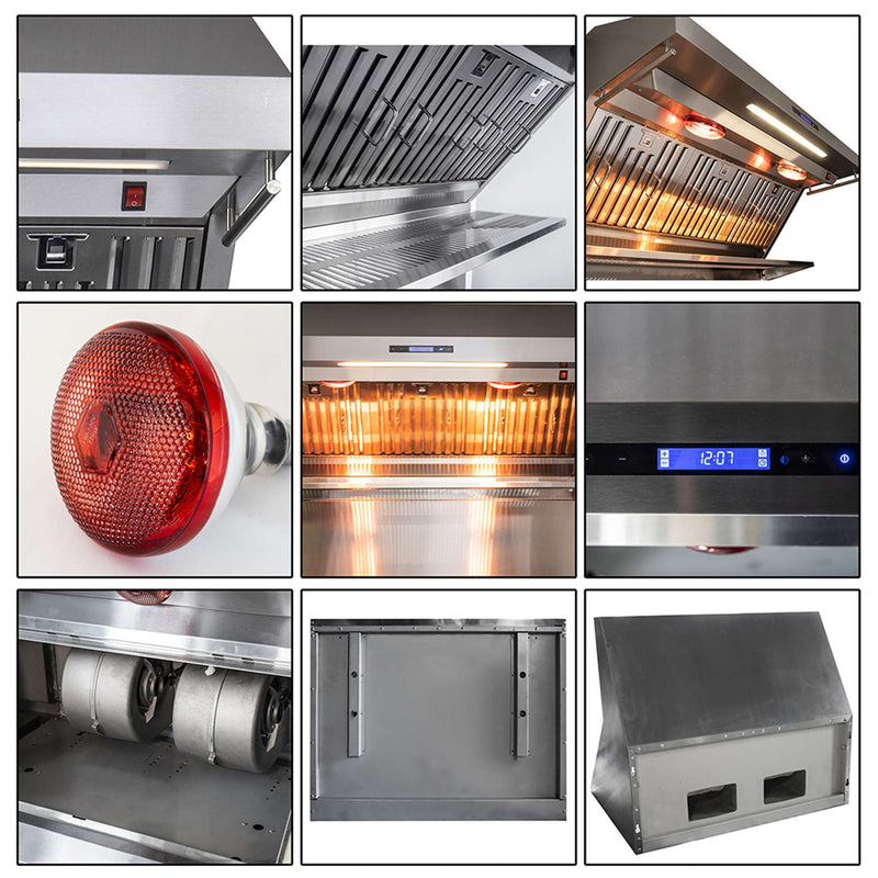 FORNO Savona - 36" Wall Mount Range Hood Baffle Filter & Back Splash, FRHWM5029-36 FORNO