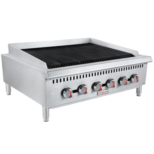 36" Gas Countertop Heavy Duty Radiant Commercial Charbroiler - 120,000 BTU - CulinaryProfis