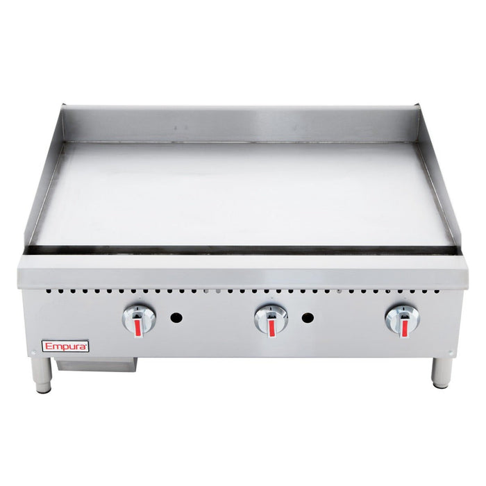 36" Heavy Duty Commercial Countertop Gas Griddle with Manual Controls - 90,000 BTU - CulinaryProfis