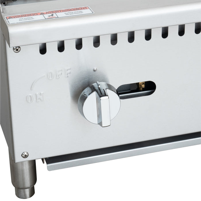 36 in. Commercial 3 - Burner Natural Gas Charbroiler with 90,000 BTU in Stainless - Steel (KM - GCB3 - 36M) - CulinaryProfis