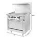 36 in. Commercial Oven with Griddle Top, 90000 BTU in Stainless - Steel (KM - CRG36G - NG) - CulinaryProfis