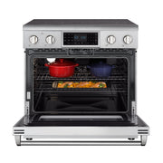 36 in. Electric Professional Range with Tilt Panel and Digital controls, Self - Cleaning, 16300W of Power, 240V in Stainless - Steel (KM - EPR - 36TDP - SS) - CulinaryProfis