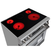 36 in. Electric Professional Range with Tilt Panel and Digital controls, Self - Cleaning, 16300W of Power, 240V in Stainless - Steel (KM - EPR - 36TDP - SS) - CulinaryProfis