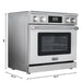 36 in. Electric Professional Range with Tilt Panel and Digital controls, Self - Cleaning, 16300W of Power, 240V in Stainless - Steel (KM - EPR - 36TDP - SS) - CulinaryProfis