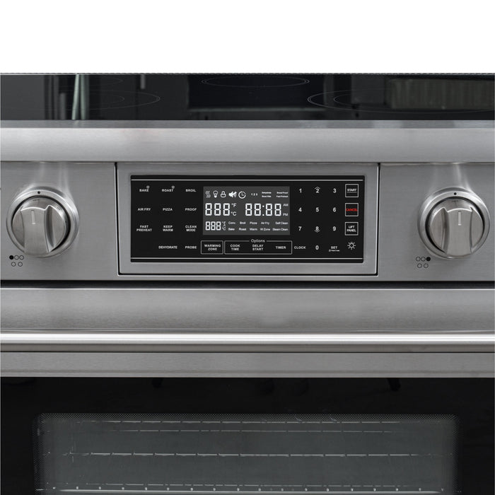 36 in. Electric Professional Range with Tilt Panel and Digital controls, Self - Cleaning, 16300W of Power, 240V in Stainless - Steel (KM - EPR - 36TDP - SS) - CulinaryProfis