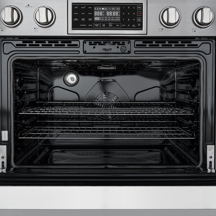 36 in. Electric Professional Range with Tilt Panel and Digital controls, Self - Cleaning, 16300W of Power, 240V in Stainless - Steel (KM - EPR - 36TDP - SS) - CulinaryProfis