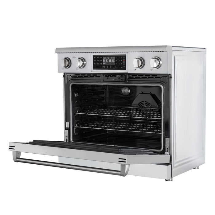 36 in. Electric Professional Range with Tilt Panel and Digital controls, Self - Cleaning, 16300W of Power, 240V in Stainless - Steel (KM - EPR - 36TDP - SS) - CulinaryProfis
