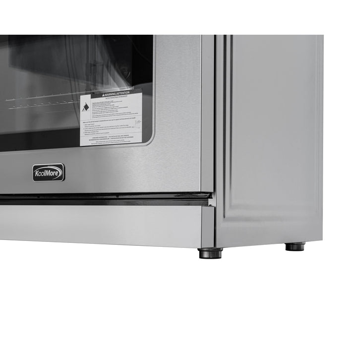 36 in. Electric Professional Range with Tilt Panel and Digital controls, Self - Cleaning, 16300W of Power, 240V in Stainless - Steel (KM - EPR - 36TDP - SS) - CulinaryProfis