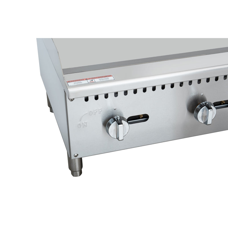 36 in. Natural Gas 3 - Burner Griddle with 90,000 BTU in Stainless - Steel (KM - GG3 - 36M) - CulinaryProfis