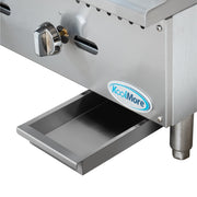 36 in. Natural Gas 3 - Burner Griddle with 90,000 BTU in Stainless - Steel (KM - GG3 - 36M) - CulinaryProfis