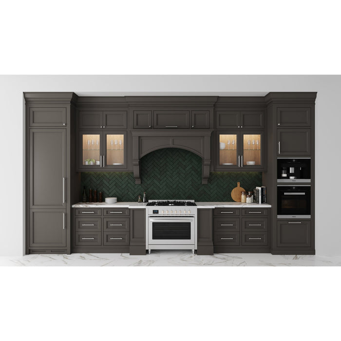 36 in. Professional Dual Fuel Range in Stainless Steel with Legs, 4.3 cu. ft. KM - FR36DF - SS - CulinaryProfis