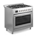 36 in. Professional Dual Fuel Range in Stainless Steel with Legs, 4.3 cu. ft. KM - FR36DF - SS - CulinaryProfis