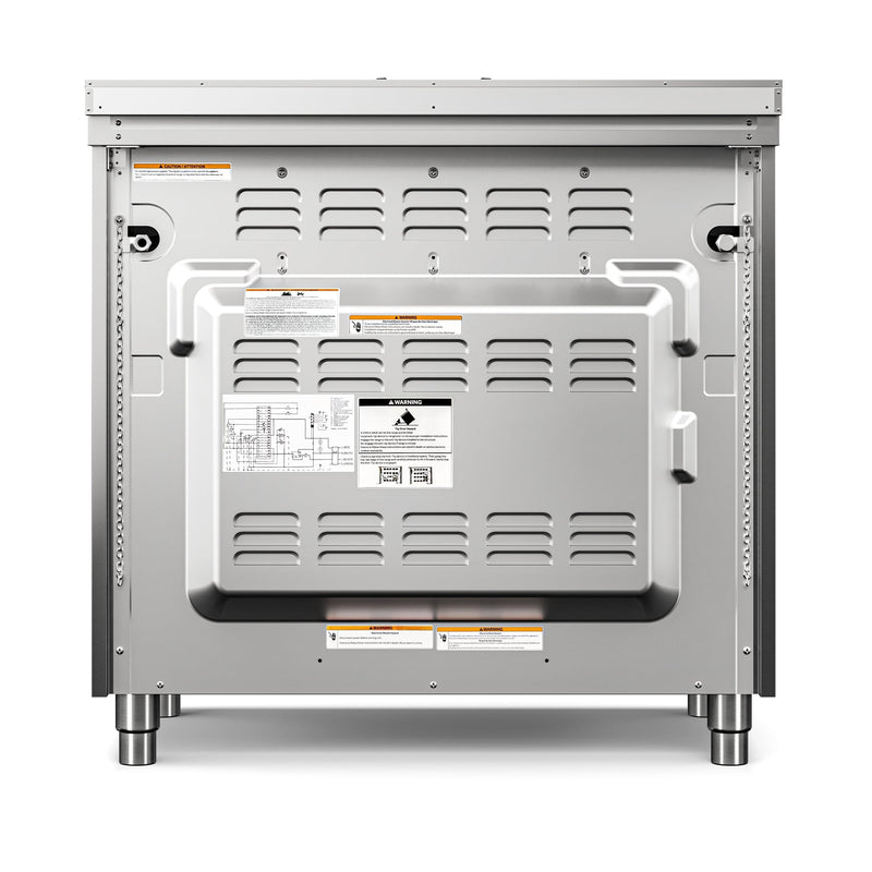 36 in. Professional Dual Fuel Range in Stainless Steel with Legs, 4.3 cu. ft. KM - FR36DF - SS - CulinaryProfis