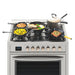 36 in. Stainless Steel Professional Gas range with Legs, KM - FR36GL - SS. - CulinaryProfis