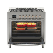 36 in. Stainless Steel Professional Gas range with Legs, KM - FR36GL - SS. - CulinaryProfis