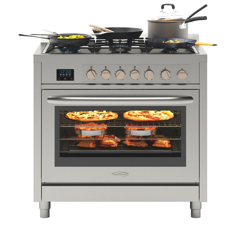 36 in. Stainless Steel Professional Gas range with Legs, KM - FR36GL - SS. - CulinaryProfis