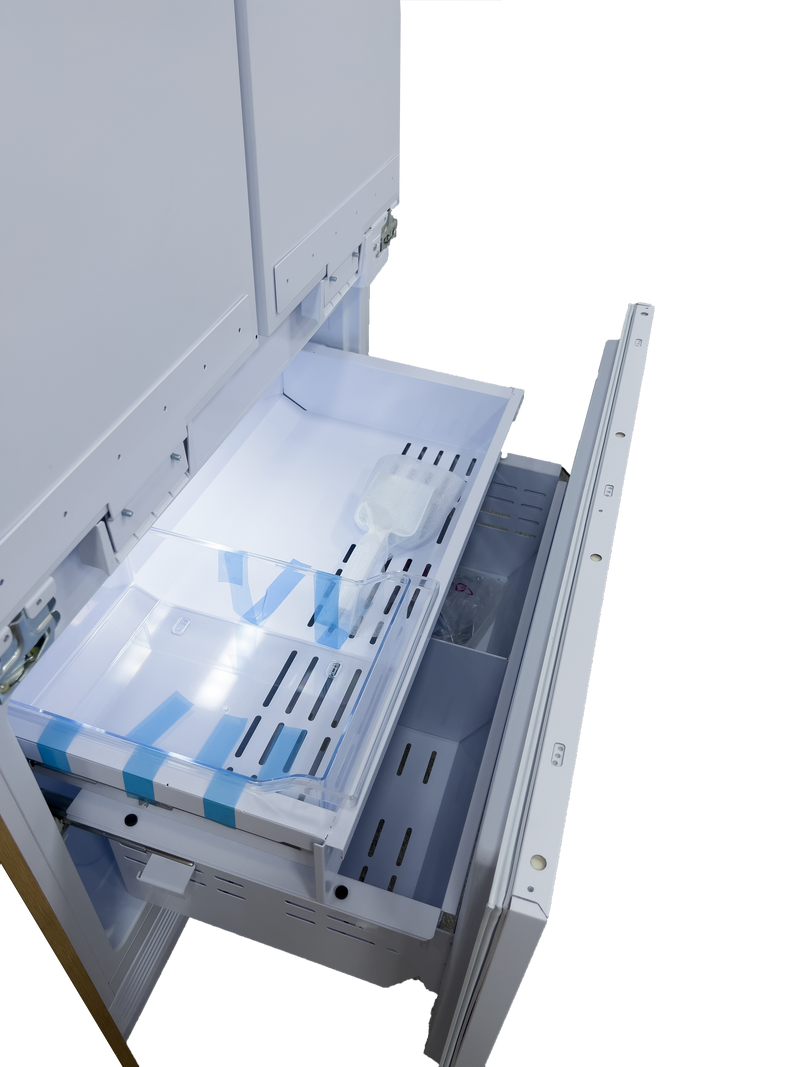 30" Built-In Refrigerator and Freezer With Ice-Maker and Water Dispenser – VEGA Edition Induction Hardware