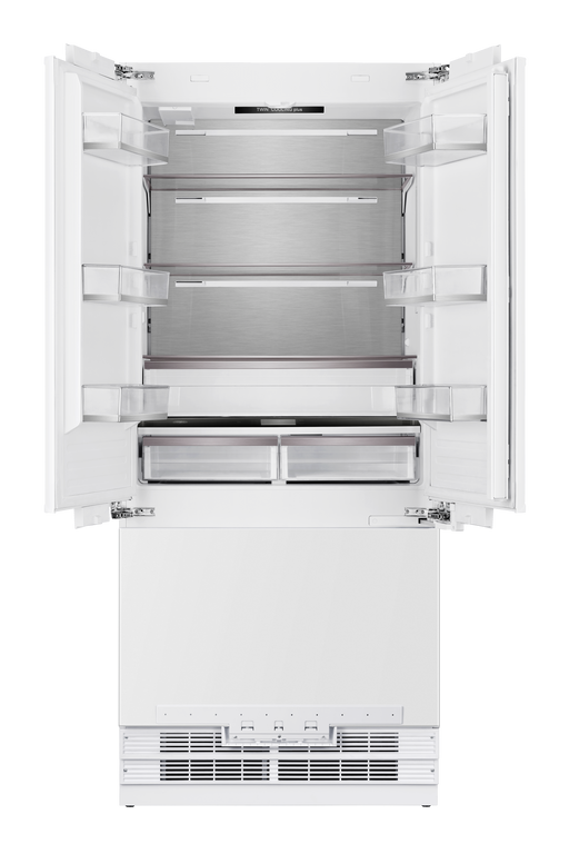 36” French Door Built-In Refrigerator with Freezer, Ice-Maker and Water Dispenser - Panel Ready Induction Hardware