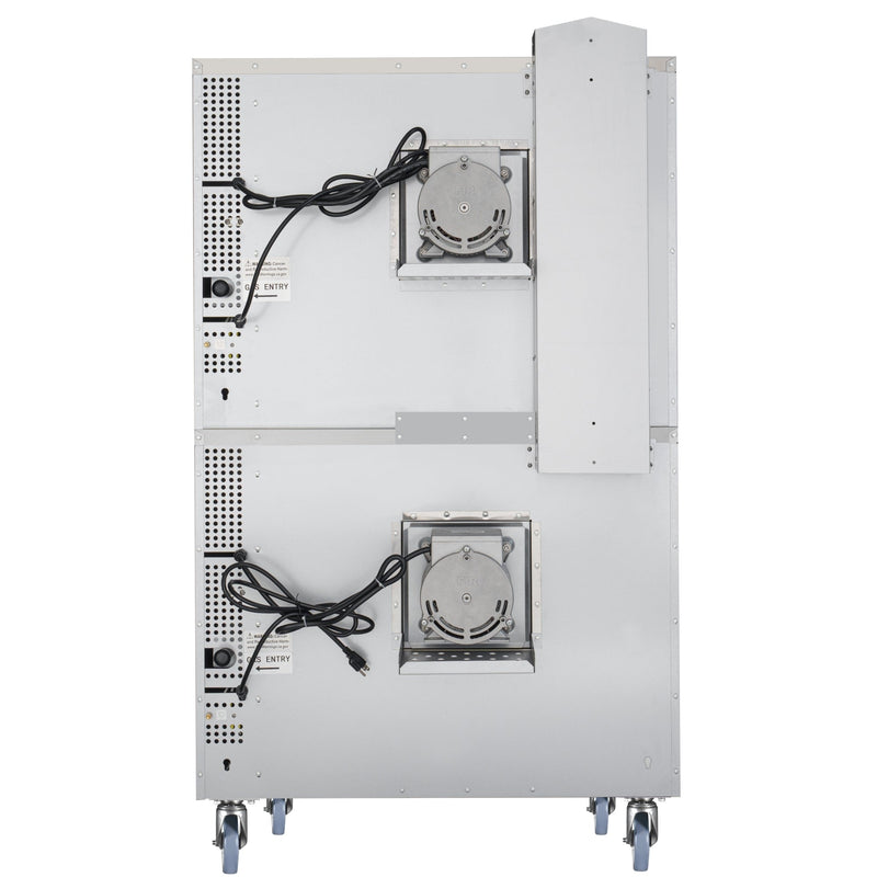 38 in. Full Size Double Commercial LP Convection Oven 108,000 BTU Total with Stacking Kit and Casters (KM - DCCO54 - LPC) - CulinaryProfis