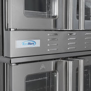 38 in. Full Size Double Commercial LP Convection Oven 108,000 BTU Total with Stacking Kit and Casters (KM - DCCO54 - LPC) - CulinaryProfis