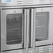 38 in. Full Size Double Commercial Natural Gas Convection Oven 108,000 BTU Total with stacking And Casters (KM - DCCO54 - NGC) - CulinaryProfis